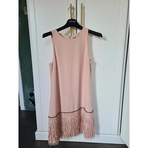 Women's knee lengh pink dress - UK 8-10